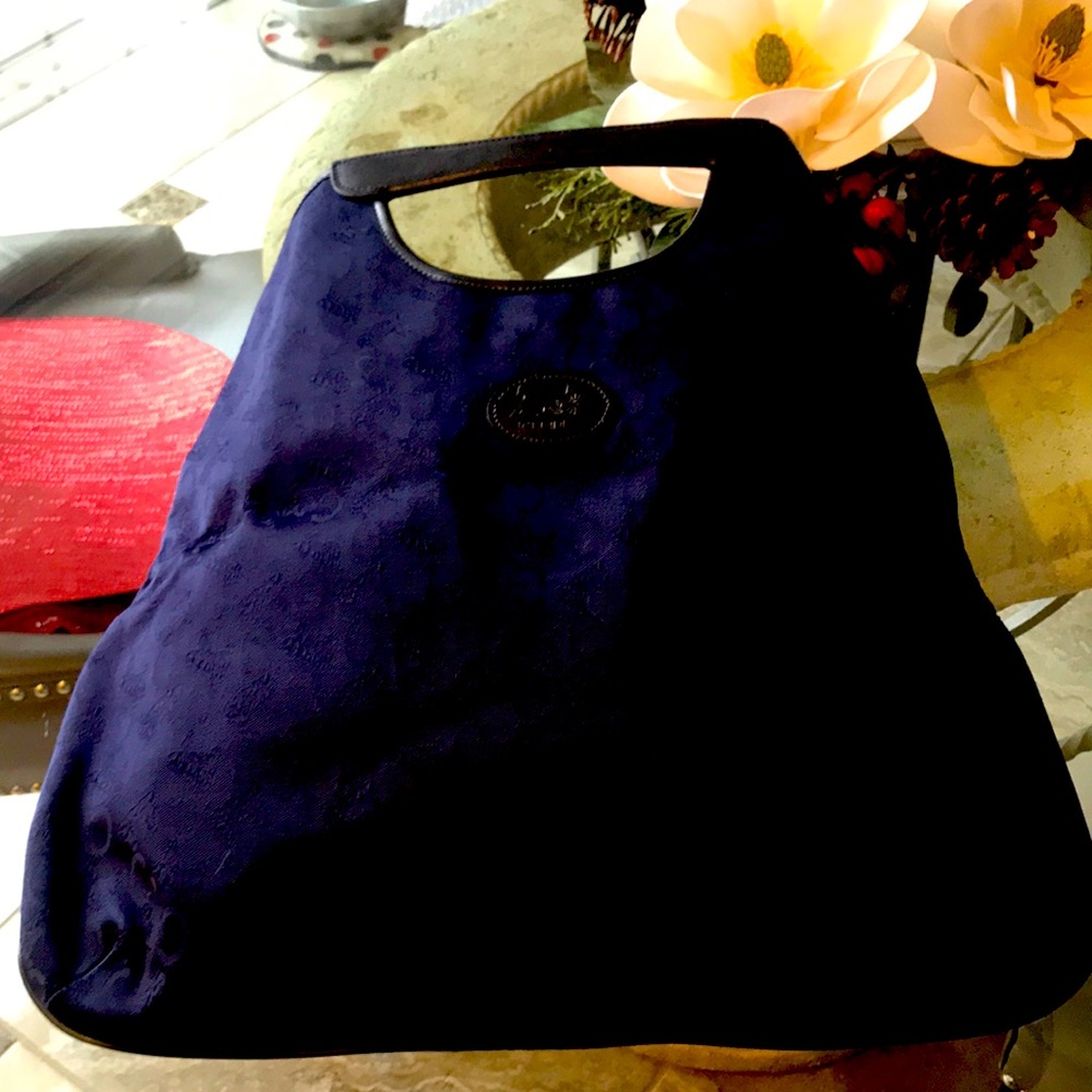 Limited Edition Rare Dark Blue Designer Celine Noevir Tote Bag